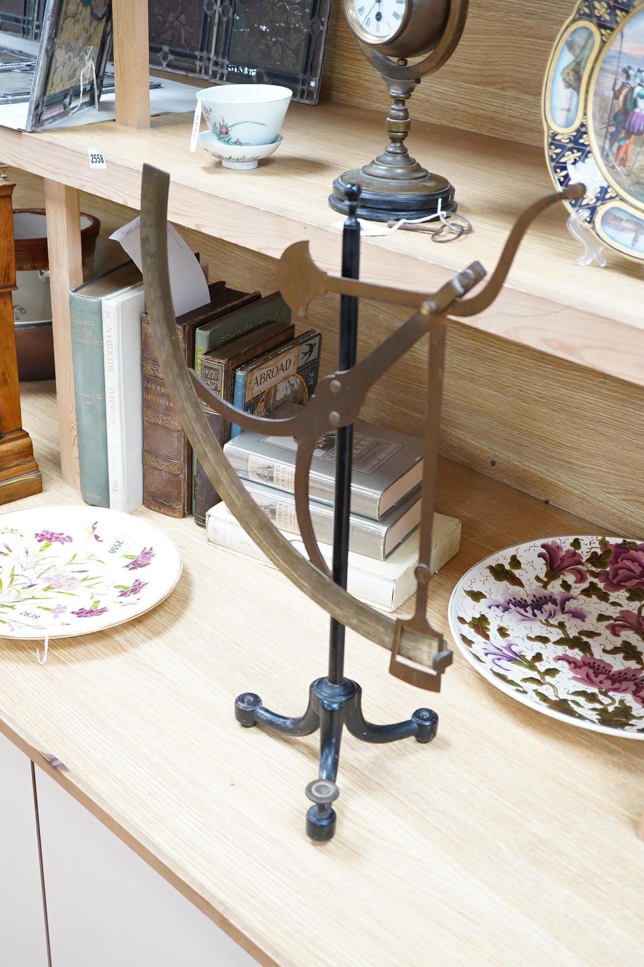 A 19th century German set of paper scales, 59cm high.